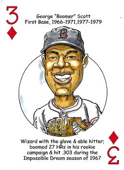 2022 Hero Decks Boston Red Sox Baseball Heroes Playing Cards (16th Edition) #3♦ George Scott Front
