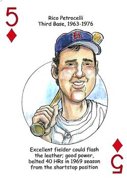 2022 Hero Decks Boston Red Sox Baseball Heroes Playing Cards (16th Edition) #5♦ Rico Petrocelli Front