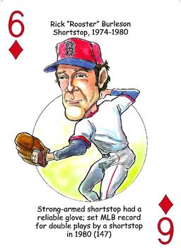 2022 Hero Decks Boston Red Sox Baseball Heroes Playing Cards (16th Edition) #6♦ Rick Burleson Front