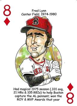 2022 Hero Decks Boston Red Sox Baseball Heroes Playing Cards (16th Edition) #8♦ Fred Lynn Front