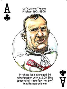 2022 Hero Decks Boston Red Sox Baseball Heroes Playing Cards (16th Edition) #A♣ Cy Young Front