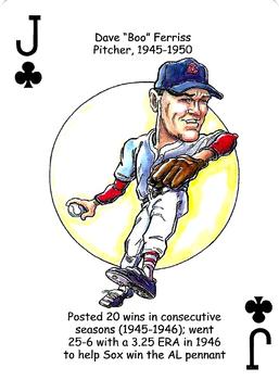 2022 Hero Decks Boston Red Sox Baseball Heroes Playing Cards (16th Edition) #J♣ Dave Ferriss Front