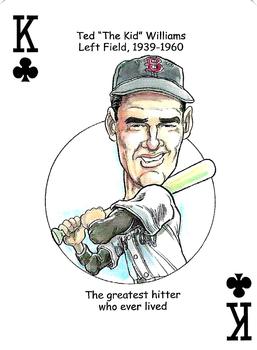 2022 Hero Decks Boston Red Sox Baseball Heroes Playing Cards (16th Edition) #K♣ Ted Williams Front