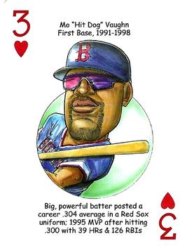 2022 Hero Decks Boston Red Sox Baseball Heroes Playing Cards (16th Edition) #3♥ Mo Vaughn Front