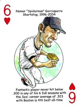 2022 Hero Decks Boston Red Sox Baseball Heroes Playing Cards (16th Edition) #6♥ Nomar Garciaparra Front
