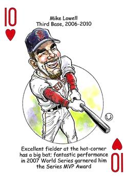 2022 Hero Decks Boston Red Sox Baseball Heroes Playing Cards (16th Edition) #10♥ Mike Lowell Front