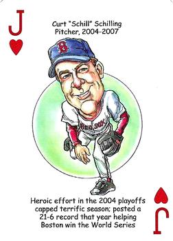 2022 Hero Decks Boston Red Sox Baseball Heroes Playing Cards (16th Edition) #J♥ Curt Schilling Front