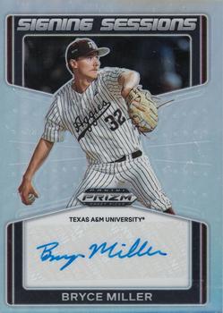 2022 Panini Prizm Draft Picks - Signing Sessions #SS-BM Bryce Miller Front