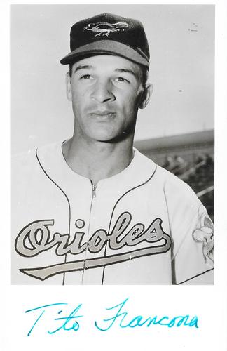 1956 Baltimore Orioles Photocards #018 Tito Francona Front