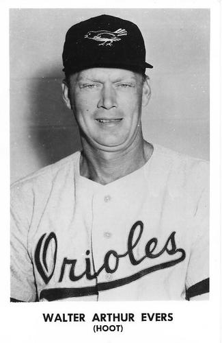 1956 Baltimore Orioles Photocards #029 Walter Arthur Evers Front