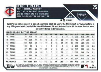 2023 Topps - Gold Foil #25 Byron Buxton Back