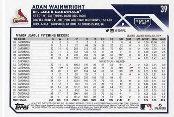 2023 Topps - Gold Foil #39 Adam Wainwright Back