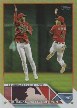 2023 Topps - Gold Foil #464 Celebratory High-Five Front