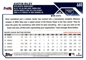 2023 Topps - Gold Foil #660 Austin Riley Back