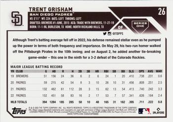 2023 Topps - Rainbow Foil #26 Trent Grisham Back