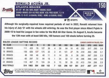 2023 Topps - Rainbow Foil #150 Ronald Acuña Jr. Back