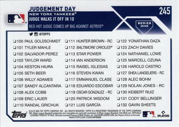 2023 Topps - Rainbow Foil #245 Judgement Day Back