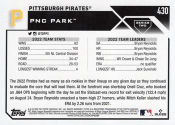 2023 Topps - Rainbow Foil #430 Pittsburgh Pirates Back