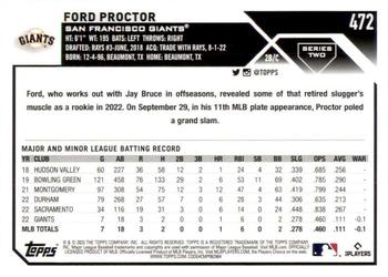 2023 Topps - Rainbow Foil #472 Ford Proctor Back