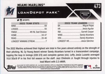 2023 Topps - Rainbow Foil #473 Miami Marlins Back