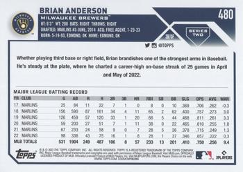 2023 Topps - Rainbow Foil #480 Brian Anderson Back