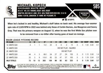2023 Topps - Rainbow Foil #585 Michael Kopech Back