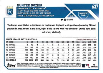 2023 Topps - Rainbow Foil #637 Hunter Dozier Back