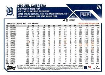 2023 Topps - Royal Blue #24 Miguel Cabrera Back