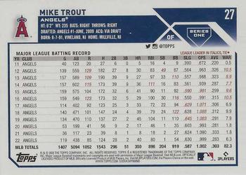 2023 Topps - Royal Blue #27 Mike Trout Back