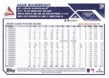 2023 Topps - Royal Blue #39 Adam Wainwright Back