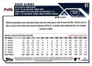 2023 Topps - Royal Blue #81 Ozzie Albies Back