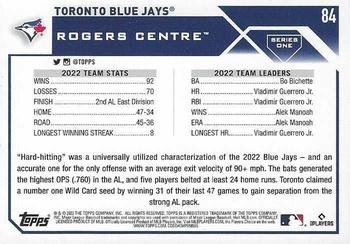 2023 Topps - Royal Blue #84 Toronto Blue Jays Back