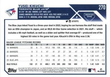 2023 Topps - Royal Blue #270 Yusei Kikuchi Back