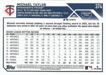 2023 Topps - Royal Blue #374 Michael Taylor Back