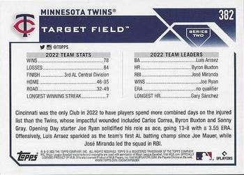 2023 Topps - Royal Blue #382 Minnesota Twins Back