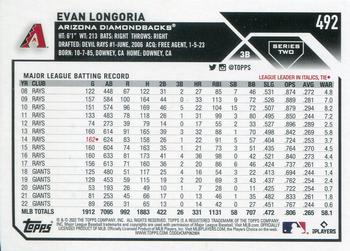2023 Topps - Royal Blue #492 Evan Longoria Back