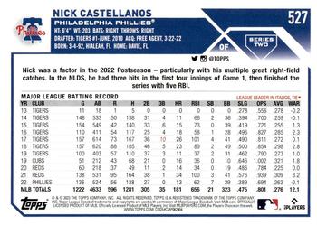 2023 Topps - Royal Blue #527 Nick Castellanos Back