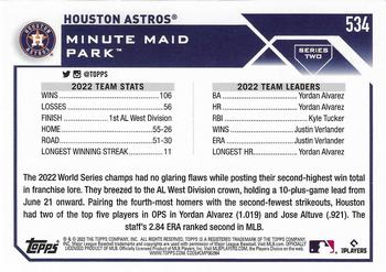 2023 Topps - Royal Blue #534 Houston Astros Back