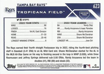 2023 Topps - Royal Blue #623 Tampa Bay Rays Back