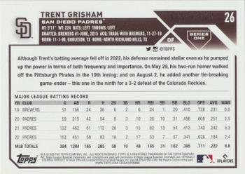 2023 Topps - Gold #26 Trent Grisham Back