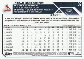 2023 Topps - Gold #32 Jordan Montgomery Back
