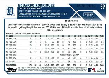 2023 Topps - Gold #59 Eduardo Rodriguez Back