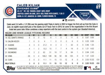 2023 Topps - Gold #69 Caleb Kilian Back