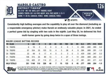2023 Topps - Gold #126 Harold Castro Back
