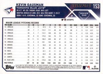 2023 Topps - Gold #153 Kevin Gausman Back