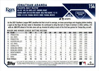 2023 Topps - Gold #154 Jonathan Aranda Back
