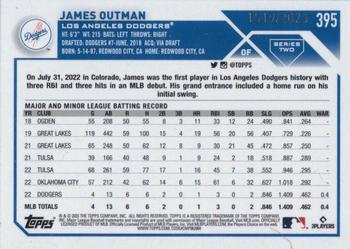 2023 Topps - Gold #395 James Outman Back