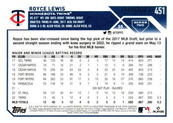 2023 Topps - Gold #451 Royce Lewis Back