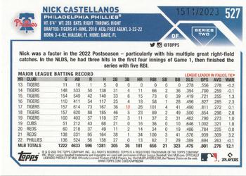 2023 Topps - Gold #527 Nick Castellanos Back