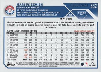 2023 Topps - Gold #532 Marcus Semien Back